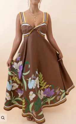 ALEMAIS Alfie Twist Sun Dress Size 12 for rent on The Volte - image 1