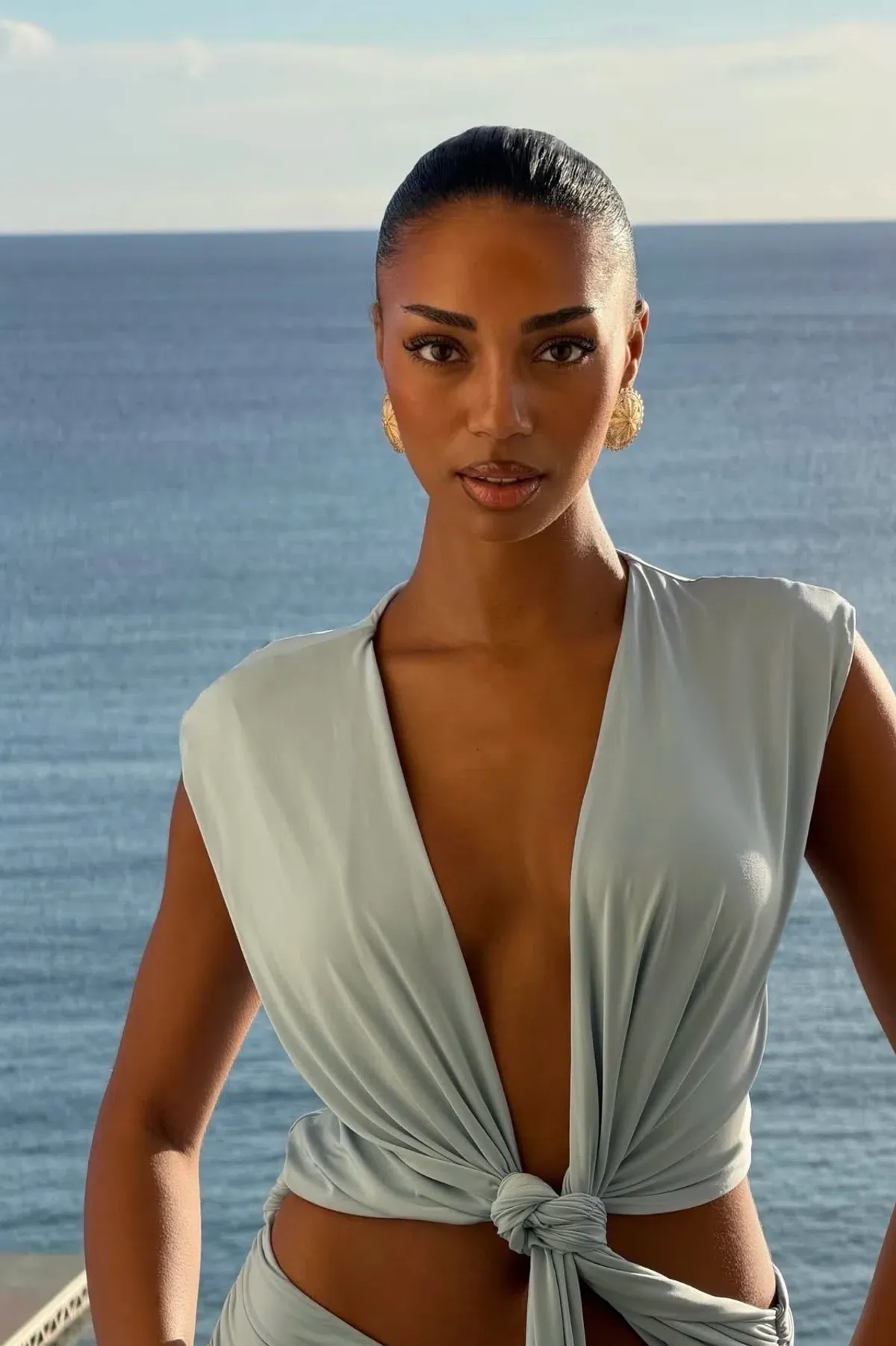 Arcina Ori Jade Maxi Dress Baby Blue Size 8 - Image 2