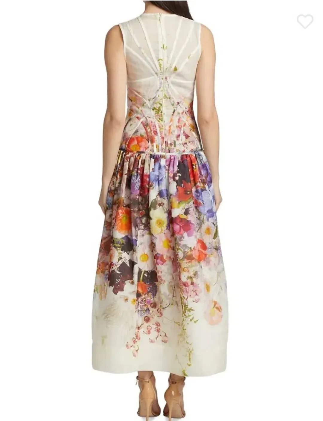 Zimmermann Prima Panelled Midi Dress Print Floral Size 1 / Au 10 for rent on The Volte - main image
