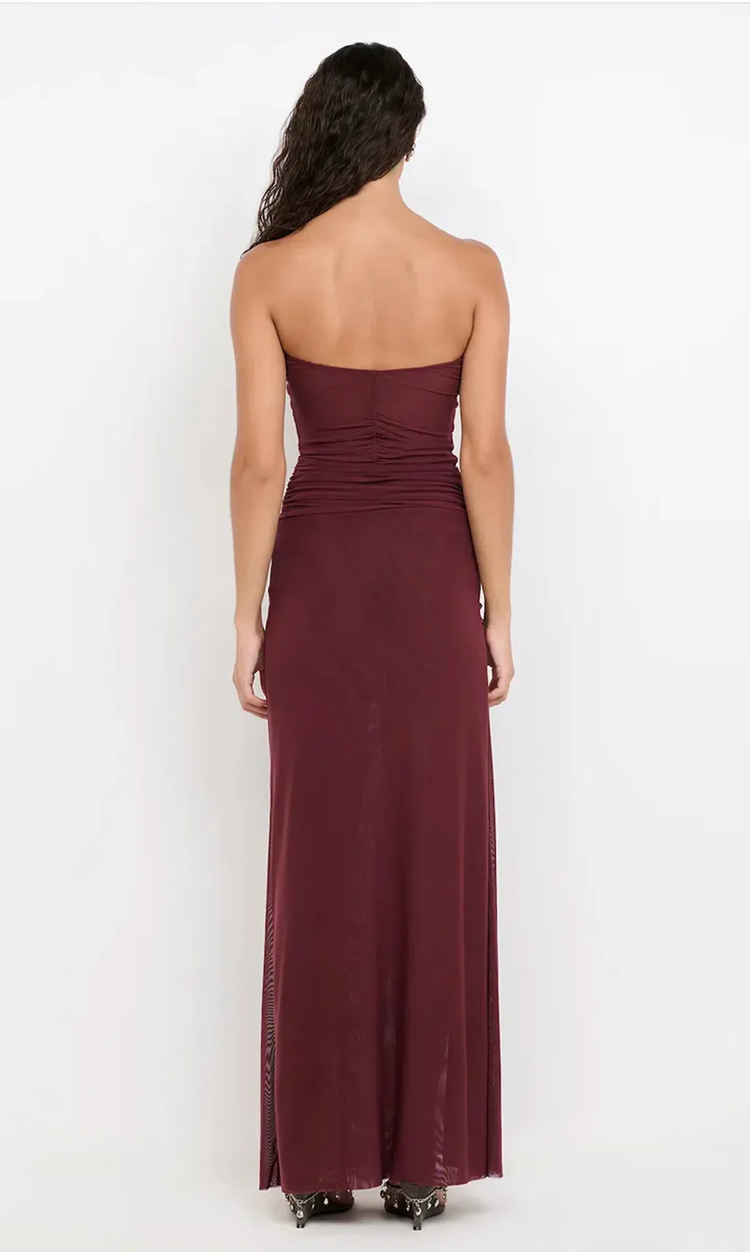 IDA STRAPLESS DRESS | BLACKBERRY - SIZE 6 for rent on The Volte - main image