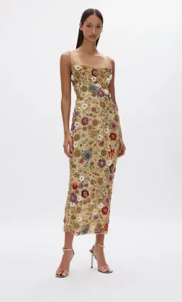 RACHEL GILBERT FRANCESCA GOWN DRESS GOLD SIZE 2 AU 10 for rent on The Volte - image 1