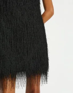 New SASS & BIDE “Dolce” Fringe Mini Dress – Black Size 6 AU for rent on The Volte - image 4