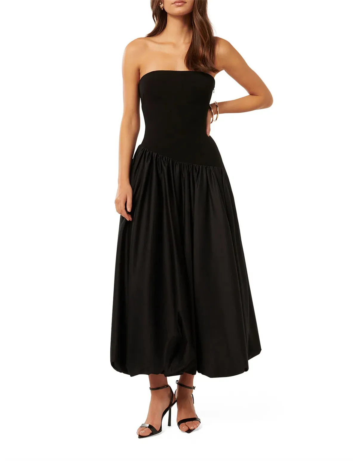 FOREVER NEW DELILAH BUBBLE HEM MIDI DRESS for rent on The Volte - main image