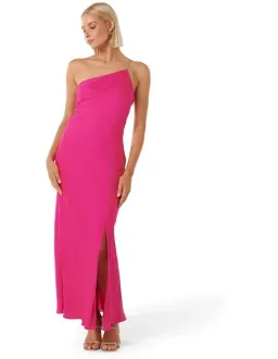Forever New Aurelia Asymmetrical Chain Detail Maxi Dress in Pink for rent on The Volte - image 2