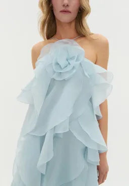 AJE Pandorea Layered Maxi Dress – Silver Blue- size 12 for rent on The Volte - image 5