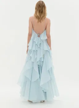 AJE Pandorea Layered Maxi Dress – Silver Blue- size 12 for rent on The Volte - image 7