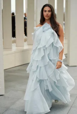 AJE Pandorea Layered Maxi Dress – Silver Blue- size 12 for rent on The Volte - image 3