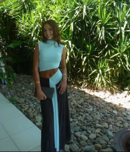 bec + bridge Conni Asym Midi Dress in Arctic Blue/Dark Chocolate. for rent on The Volte - image 2