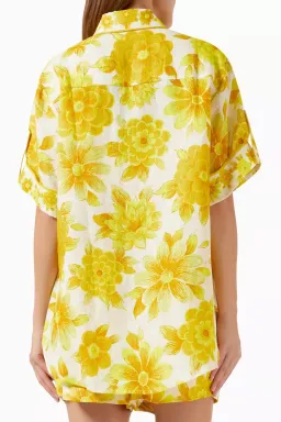 Alemais Sonny Oversized Shirt and Shorts Set Floral Lemon Size 8 for rent on The Volte - image 8