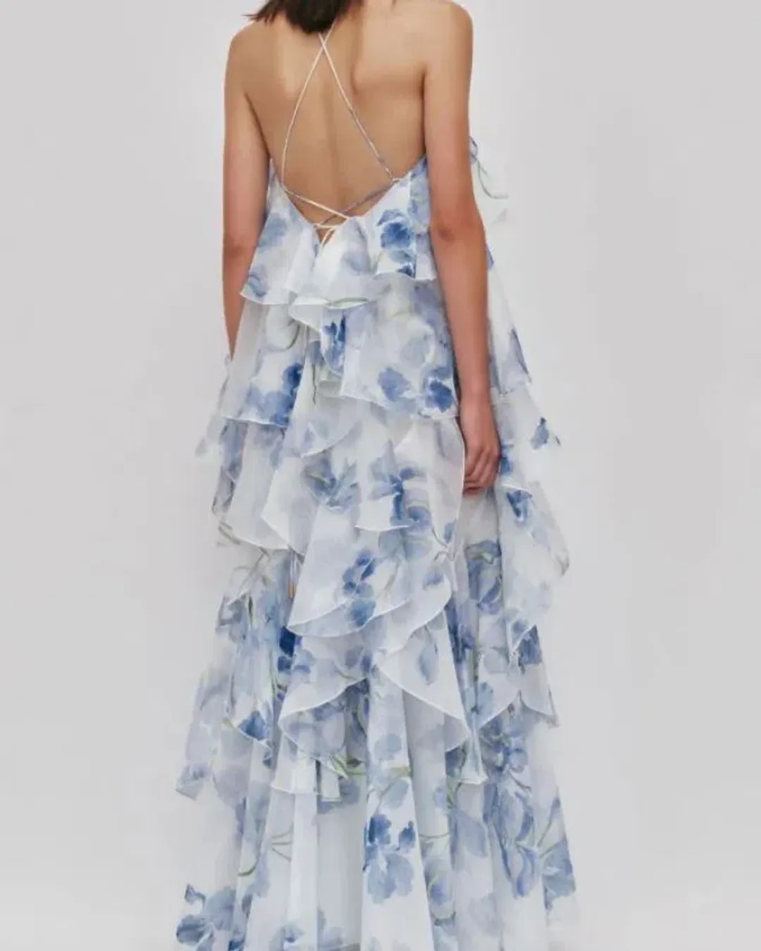 Aje Pandorea Layered Maxi Dress in Iris Size 10 for rent on The Volte - main image