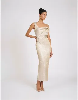 Eliya The Label Rose Dress Gold Size 8 for rent on The Volte - image 2
