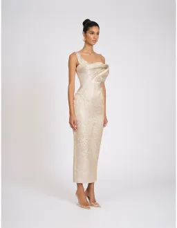 Eliya The Label Rose Dress Gold Size 8 for rent on The Volte - image 3