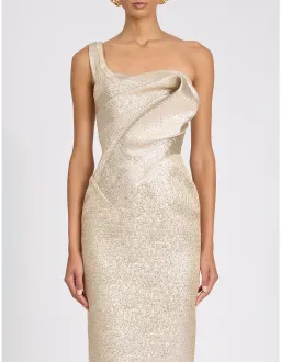 Eliya The Label Rose Dress Gold Size 8 for rent on The Volte - image 6