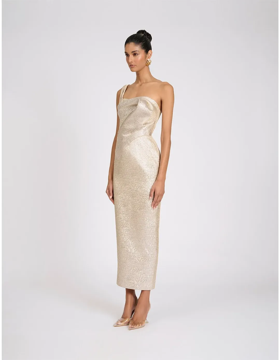 Eliya The Label Rose Dress Gold Size 8 for rent on The Volte - main image