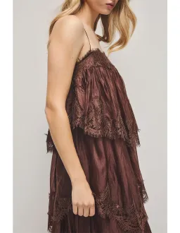 Aje Ophelia Lace Gown Brown Size 10 for rent on The Volte - image 2