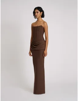 Eliya The Label Hilda Gown Brown Size 10 for rent on The Volte - image 4