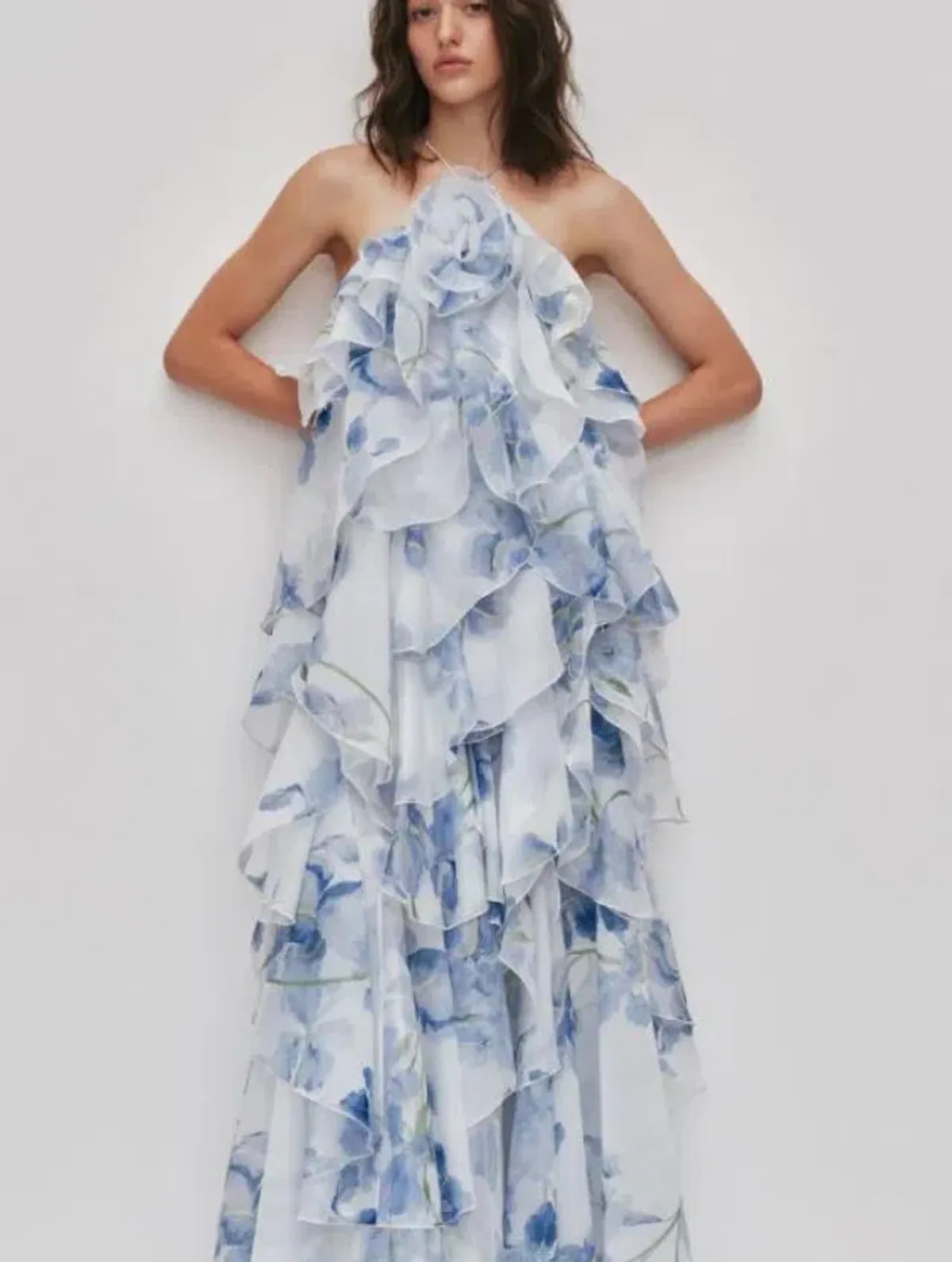 Aje Pandorea Layered Maxi Dress in Iris Size 8 - Image 1