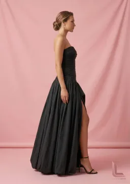 Aje Violetta Bubble Hem Maxi Dress BLACK for rent on The Volte - image 3