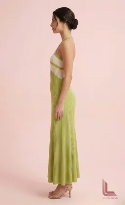 St Mrlo Women's Chevron Midi Dress - Mint Green for rent on The Volte - image 3