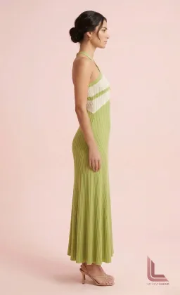 St Mrlo Women's Chevron Midi Dress - Mint Green for rent on The Volte - image 2