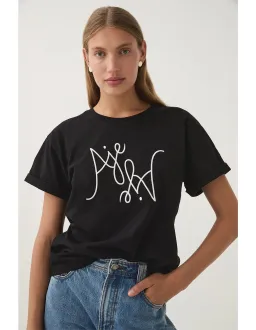 Aje Studio Prophecy Logo Oversized Tee Black Size 10 for rent on The Volte - image 1