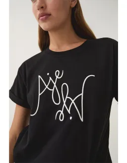 Aje Studio Prophecy Logo Oversized Tee Black Size 10 for rent on The Volte - image 3