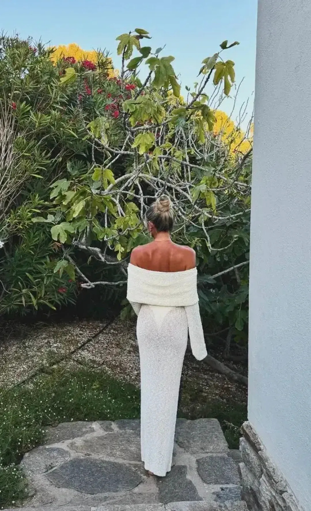 Meshki Marisol Maxi Dress White Size M for rent on The Volte - main image