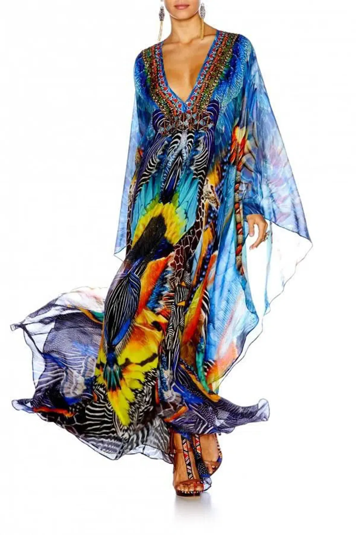 Camilla Long Kaftan Maxi Dress In Dusk Till Dawn | One Size - Image 1