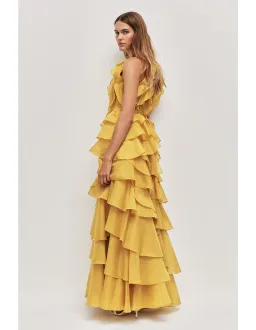 Aje Cleo Gown Yellow Size 8 for rent on The Volte - image 5