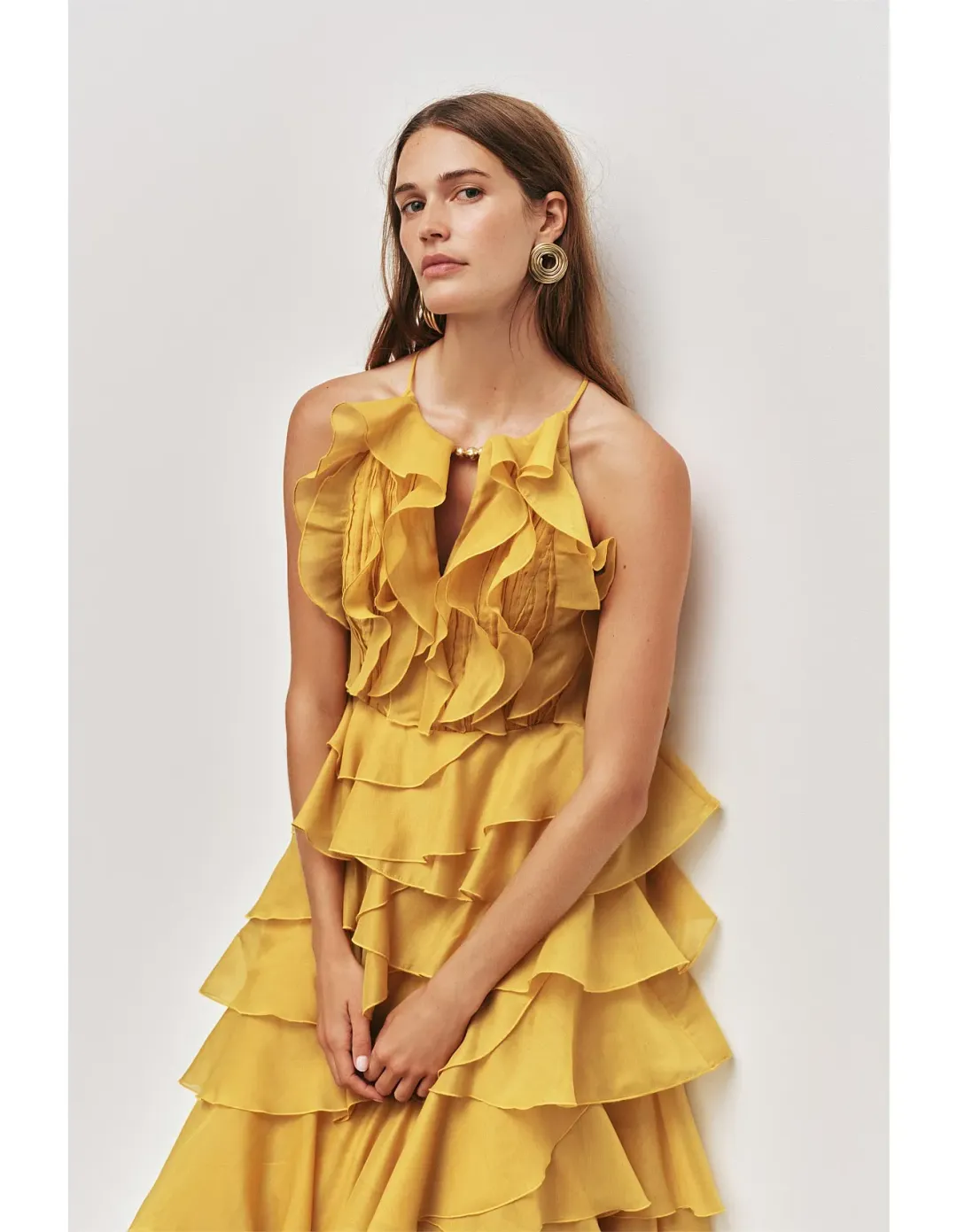 Aje Cleo Gown Yellow Size 8 for rent on The Volte - main image