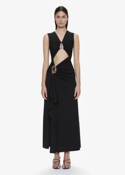 Christopher Esber Droplet Crystal Separation Tank Dress Black Size 6 for rent on The Volte - image 1