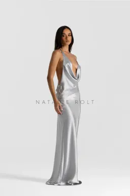 Natalie Rolt Gabi Gown Silver size 6 for rent on The Volte - image 3