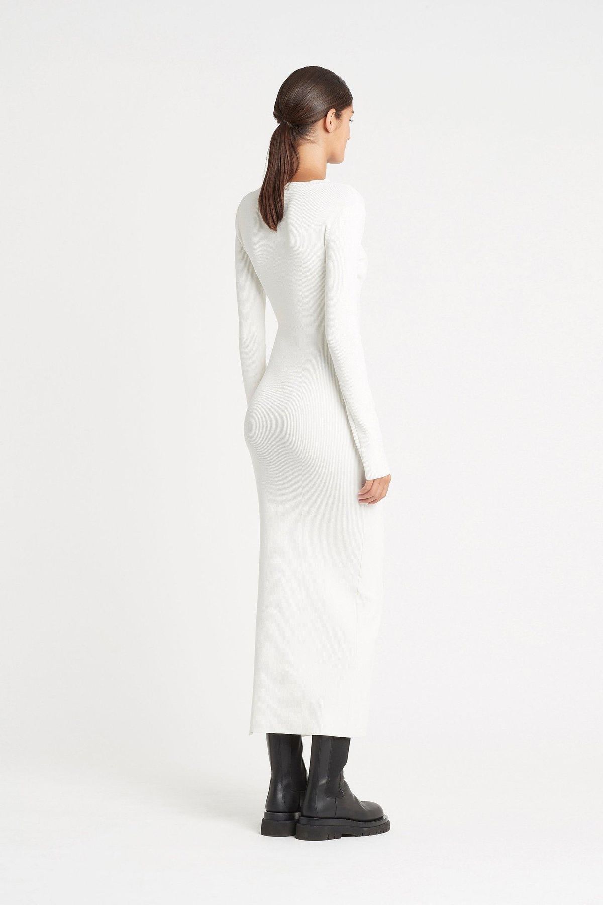 Sir The Label Celena Draped Midi Dress White | AU 8 - Image 3