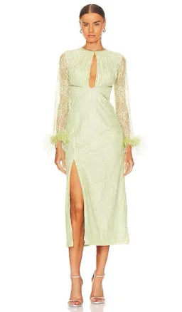 Alice McCall Vivienne Midi Dress Green Size 6 for rent on The Volte - image 1