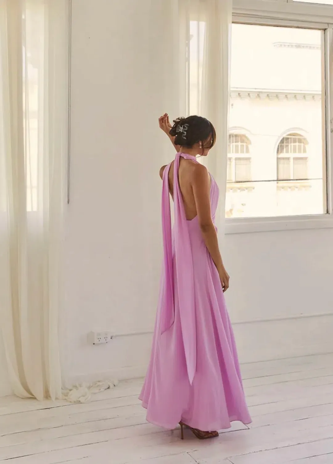 Pink Antonia Maxi Dress for rent on The Volte - main image