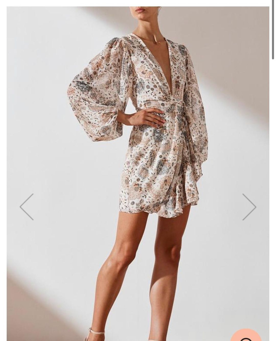 Shona Joy Miller Plunge Mini Dress Size 12 for rent on The Volte - main image