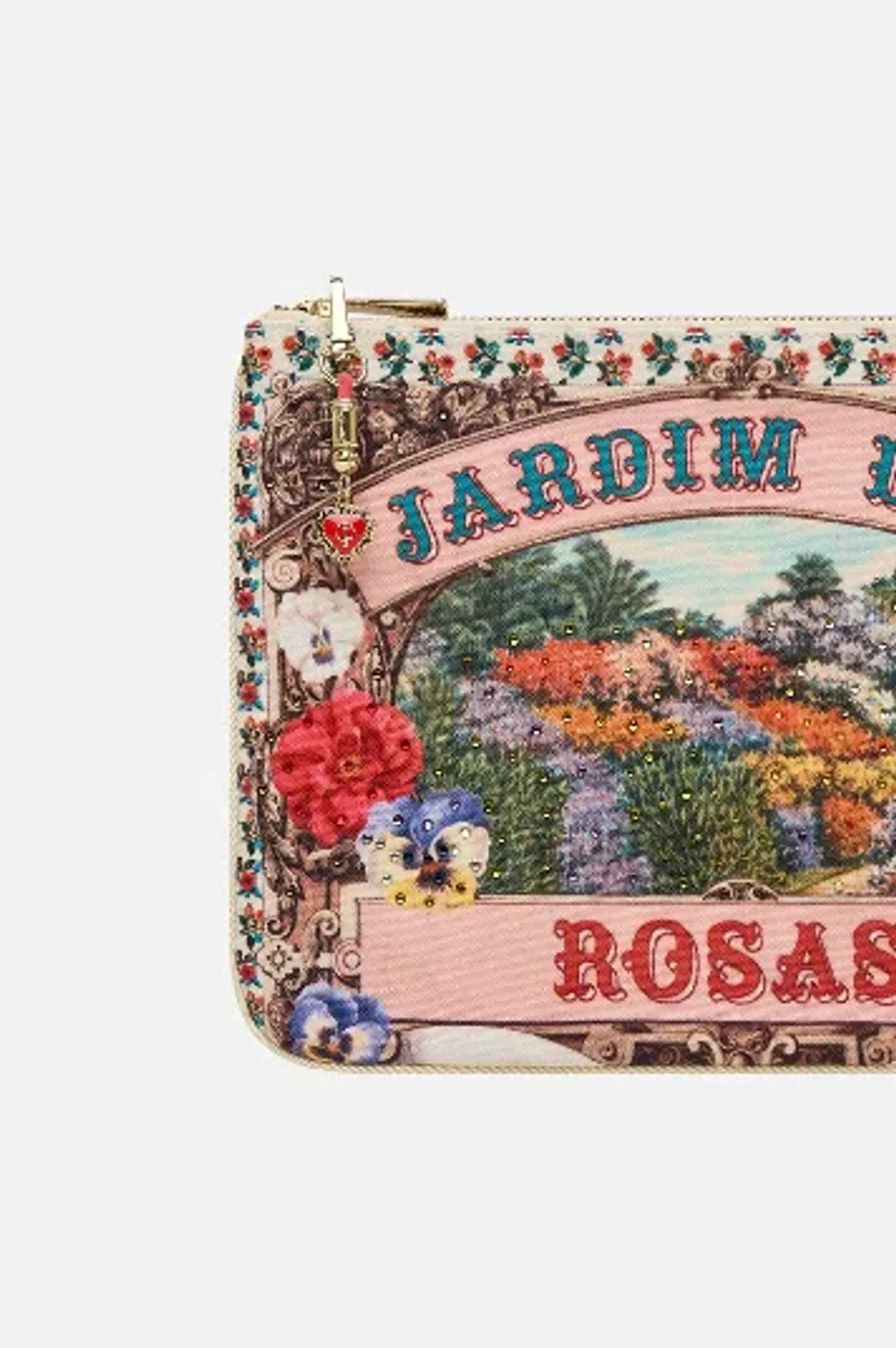 Camilla Blouson Sleeve Bias Dress Aromatic Amor size S (can fit 6-10) and matching clutch for rent on The Volte - main image