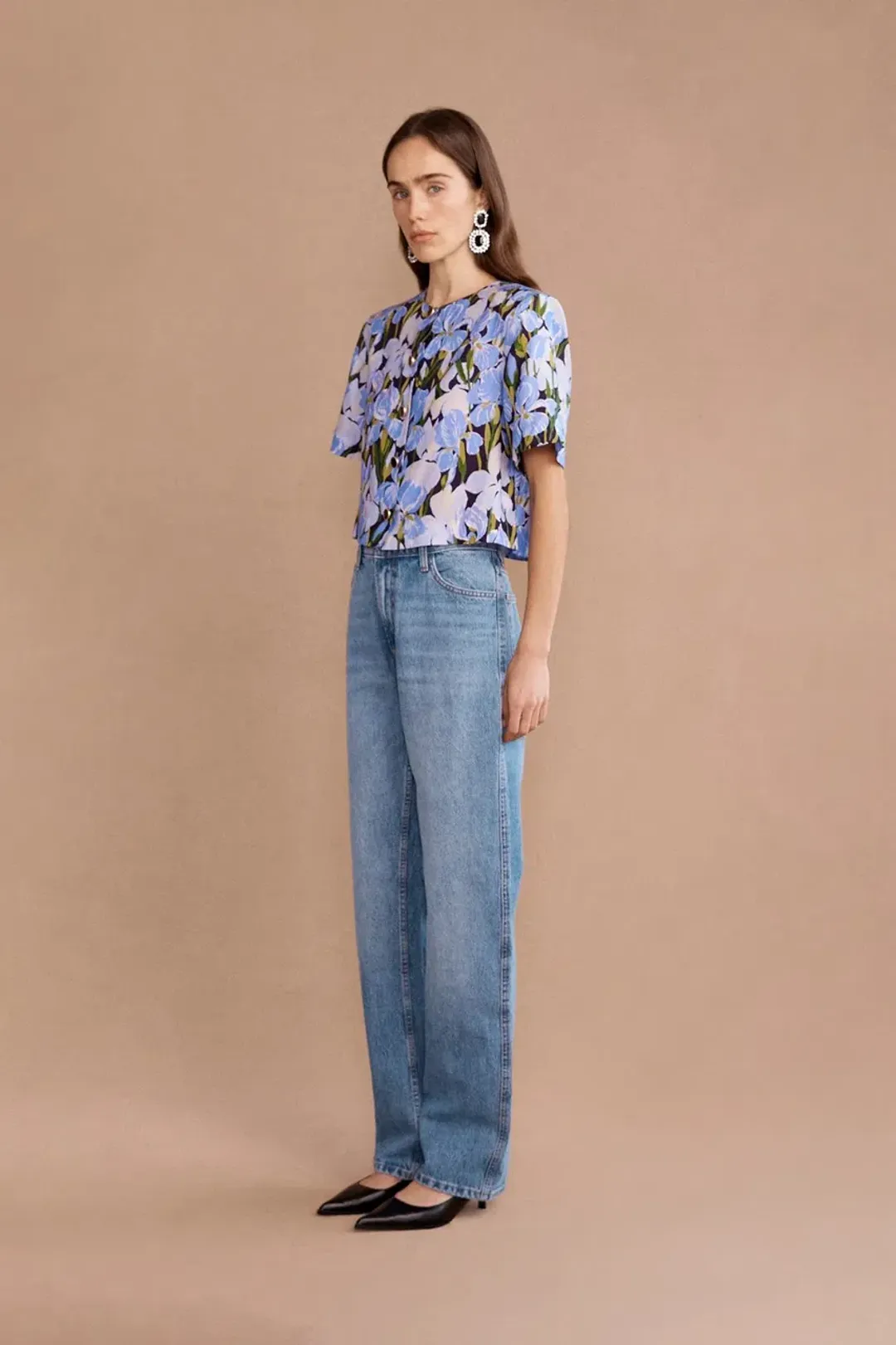 Lovaan Jasmine Top Midnight Bloom Size 12 for rent on The Volte - main image