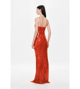 Misha Sapphire Sequin Maxi Dress Red Size XS / 6 for rent on The Volte - image 2