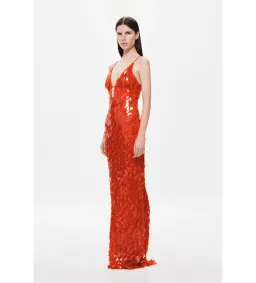 Misha Sapphire Sequin Maxi Dress Red Size XS / 6 for rent on The Volte - image 3