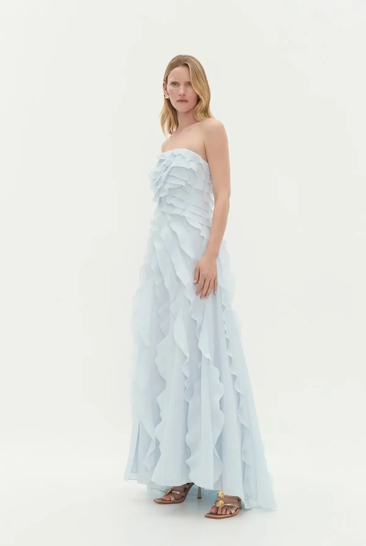 Aje Allairie Gown pastel blue size 8 - Image 3