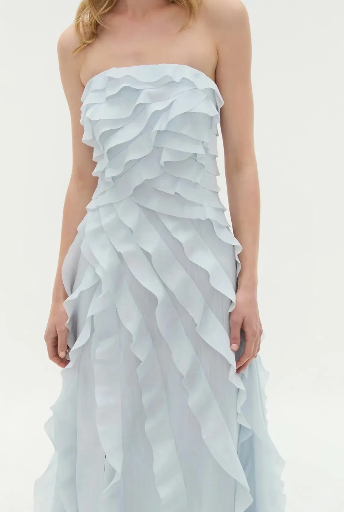 Aje Allairie Gown pastel blue size 8 - Image 2