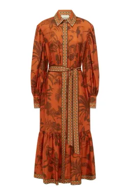 Alemais Monkey Dance Silk Shirtdress Size 14 for rent on The Volte - image 5