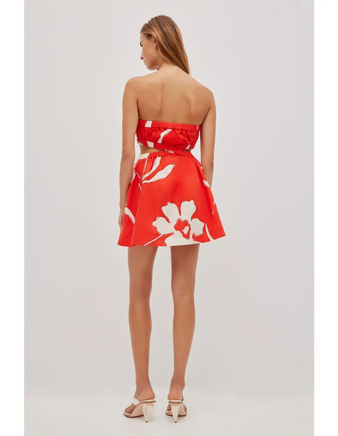 Aje Studio Mireya Strapless Mini Dress Pink Size 10 for rent on The Volte - main image