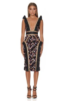Eliya The Label Natalia Dress Black Size 6 for rent on The Volte - image 1