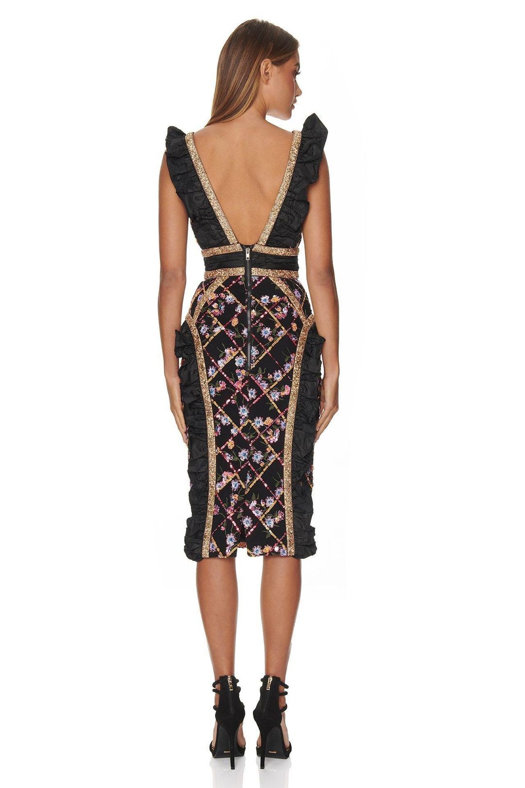 Eliya The Label Natalia Dress Black Size 6 for rent on The Volte - main image