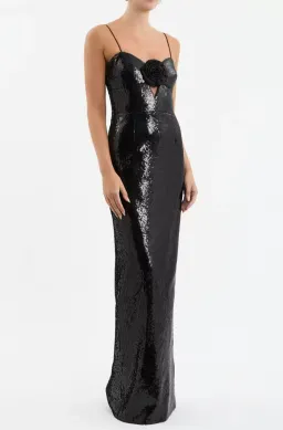 REBECCA VALLANCE DENISE GOWN BLACK SIZE 6 for rent on The Volte - image 1