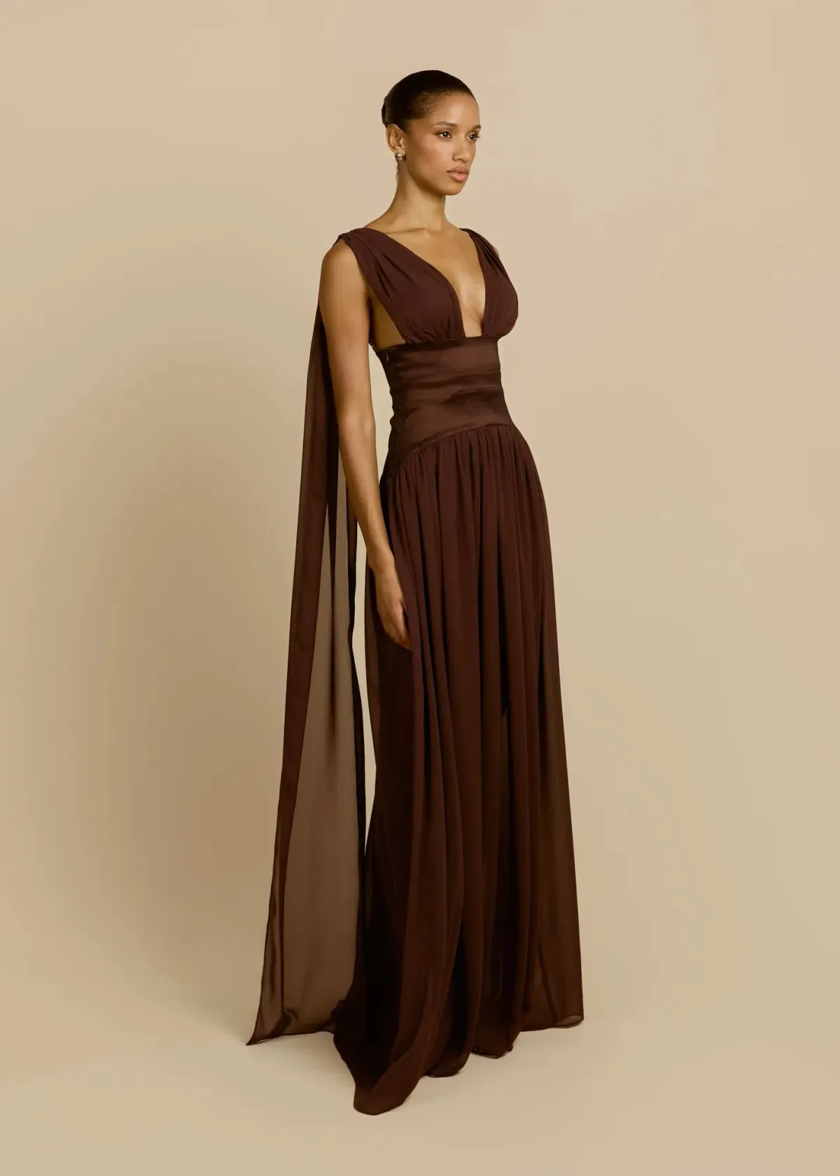 Arcina Ori Ramona Gown in Cacao Brown Size S - Image 8