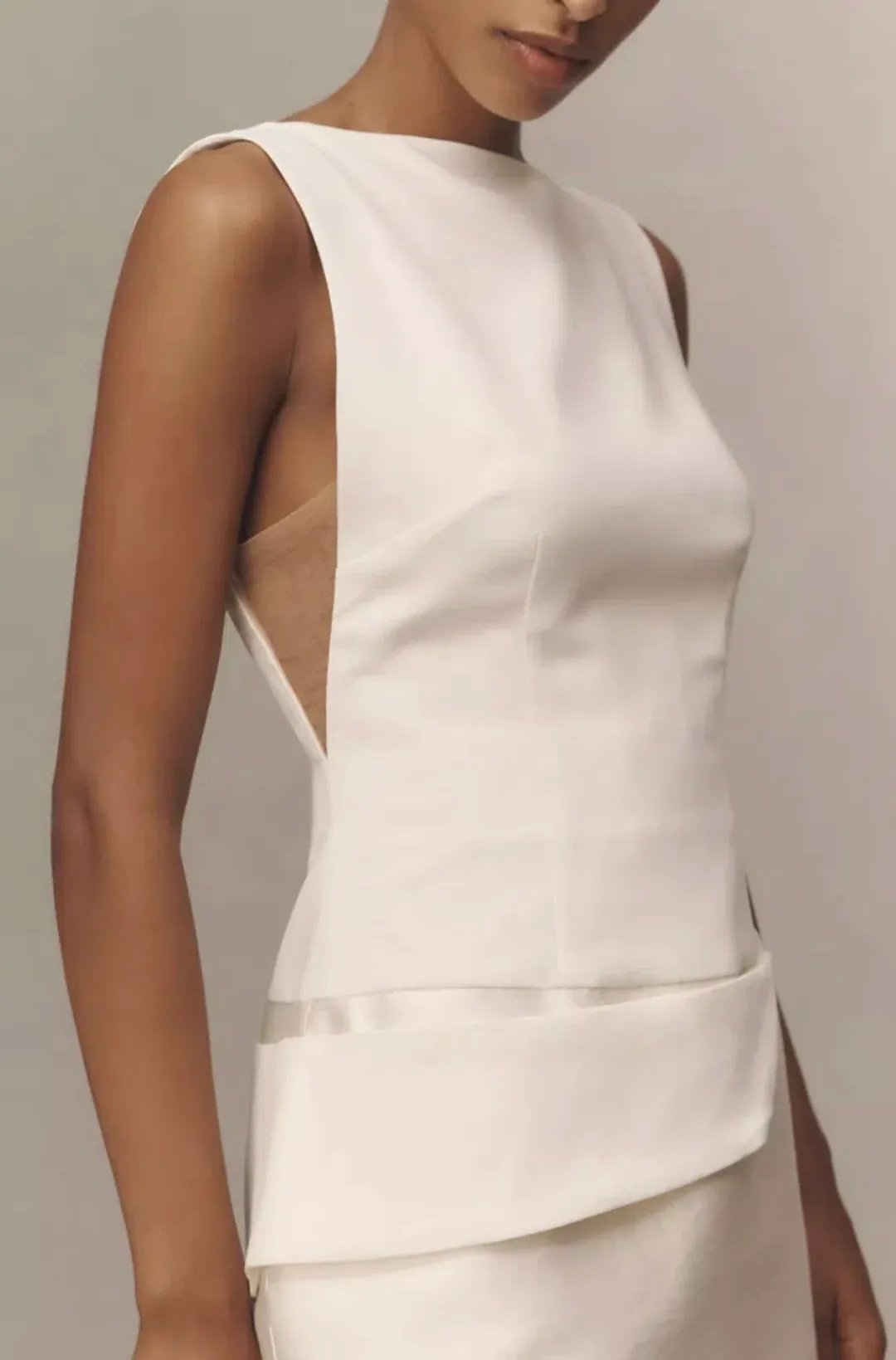 Rachel Gilbert Rikki Sleeveless Mini Dress Cream Size 1 / AU 8 - Hen's & Bachelorette Party Dress for rent on The Volte - main image