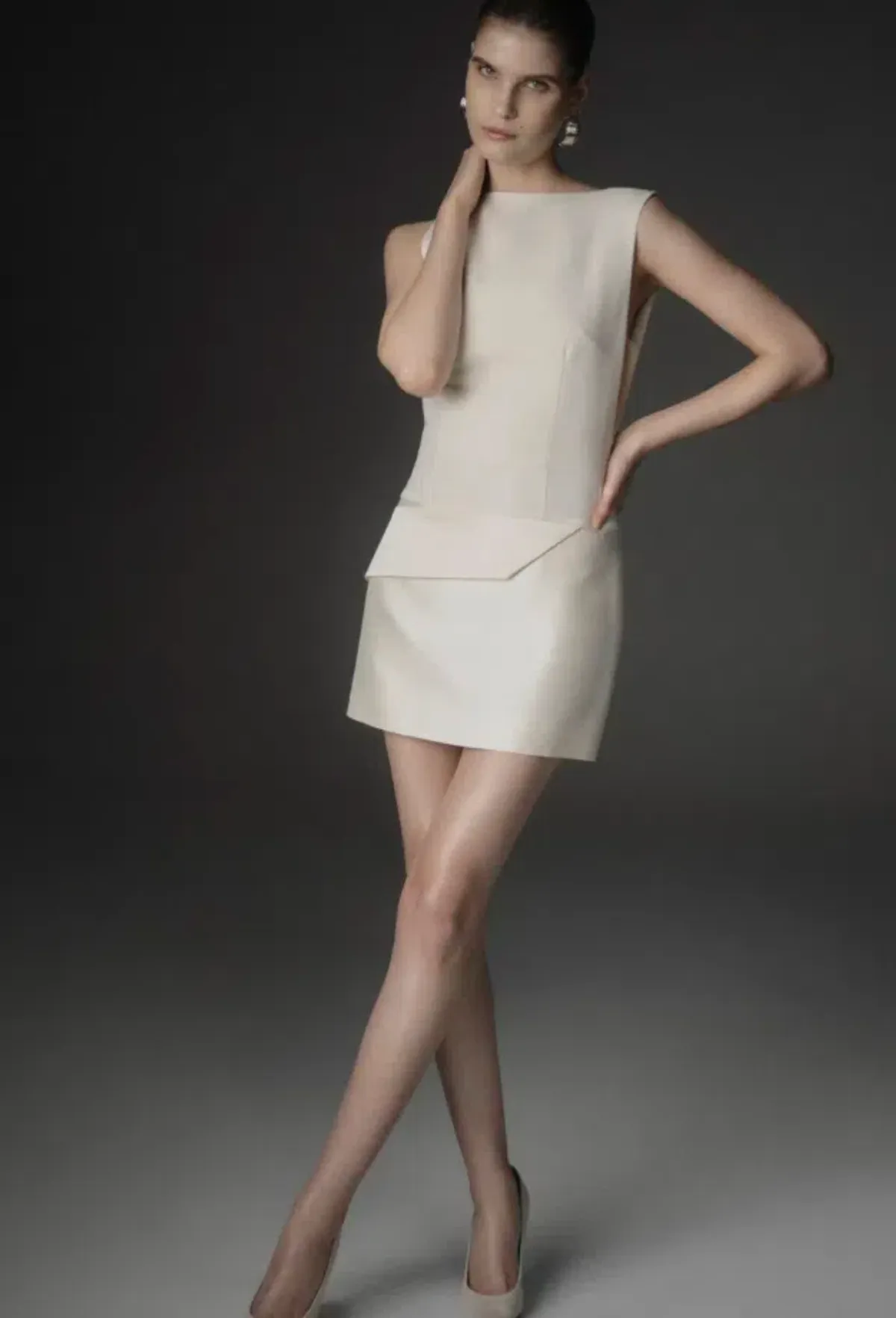 Rachel Gilbert Rikki Sleeveless Mini Dress Cream Size 2 / AU 10 - Hen's & Bachelorette Party Dress - Image 7